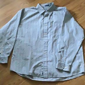 Men’s Old Navy Blue Striped Dress Casual Shirt XL